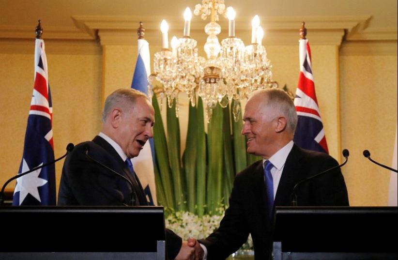Prime Minister Benjamin Netanyahu and Australian Prime Minister Malcolm Turnbull. (photo credit: REUTERS)