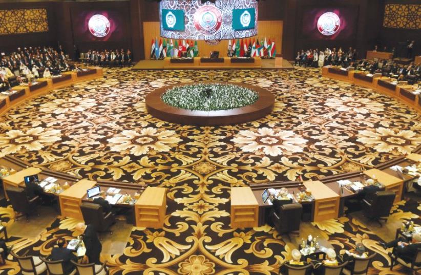 ARAB LEADERS attend the 28th Ordinary Summit of the Arab League at the Dead Sea. (photo credit: REUTERS)