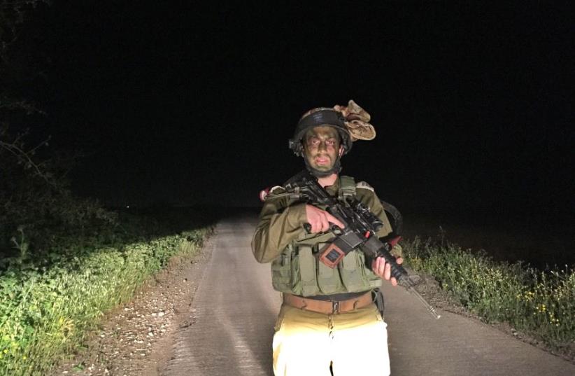 Company Commander Gilad Benafshi on the border with the Gaza Strip (photo credit: ANNA AHRONHEIM)