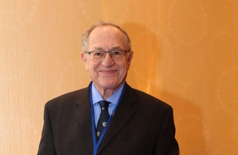 Alan Dershowitz at the JPost Annual Conference 2017  (photo credit: SIVAN FARAG)