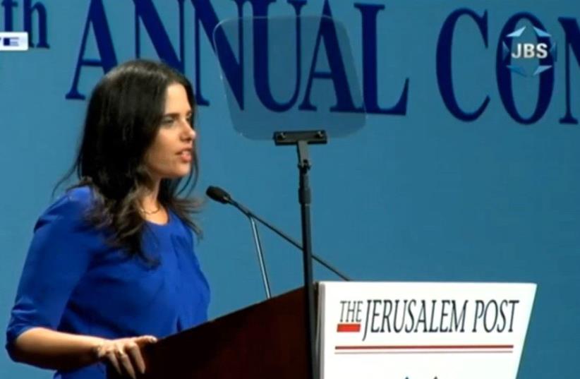 Ayelet Shaked at the 2017 JPost Annual Conference  (photo credit: screenshot)
