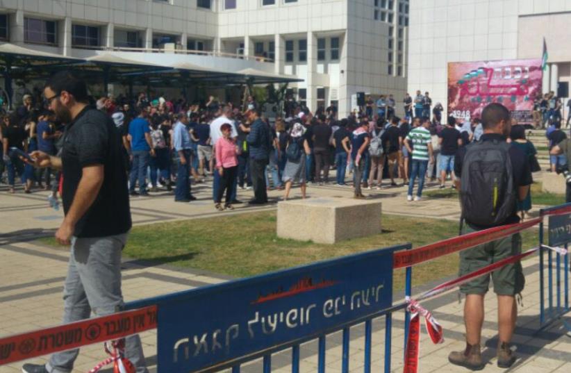 Nakba Day protest at Tel Aviv University (photo credit: DANIEL ALTMAN)