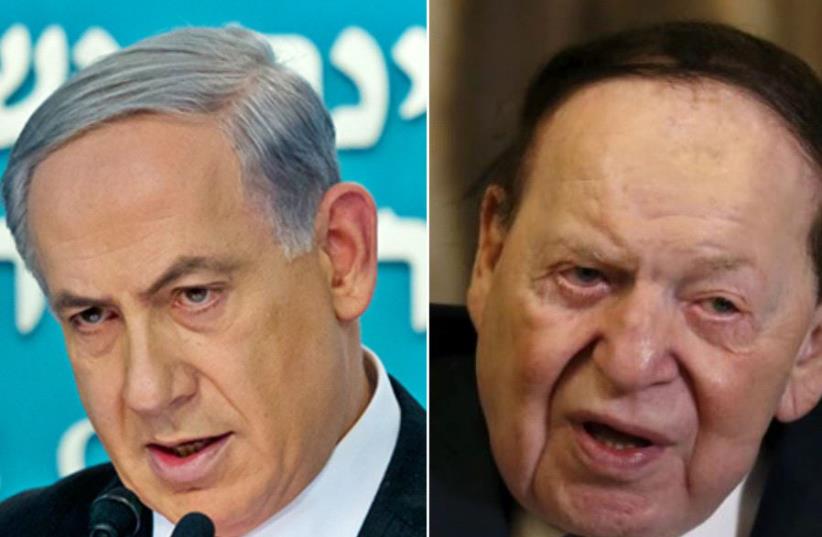 Benjamin Netanyahu and Sheldon Adelson (photo credit: REUTERS)
