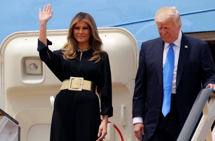 US President Donald Trump and first lady Melania Trump (photo credit: REUTERS)