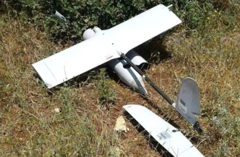 Israeli "Skylark" drone crash site inIsraeli "Skylark" drone crash site in Lebanon, May 2017. (photo credit: ARAB MEDIA)