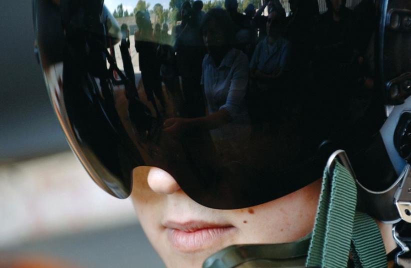 A female air force pilot at the Hatzor base (photo credit: REUTERS)