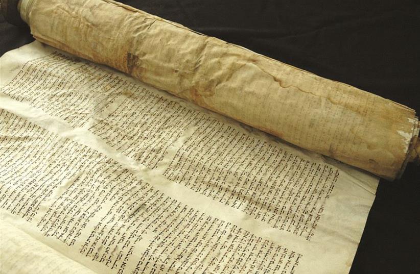 Un sefer Torah vieux de quatre siècles, trouvé dans un chantier en 2006 (photo credit: DR)