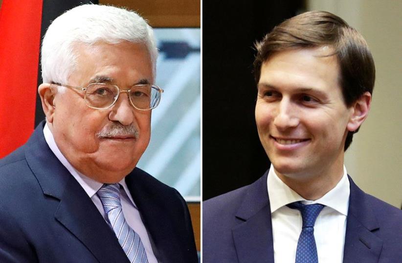 Abbas and Kushner (photo credit: REUTERS)
