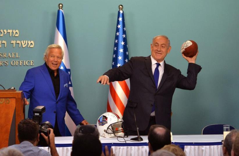 Netanyahu and Robert Kraft (photo credit: PMO)