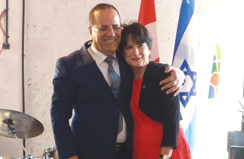Ayoub Kara with Canadian Ambassador Deborah Lyons. (photo credit: Courtesy)