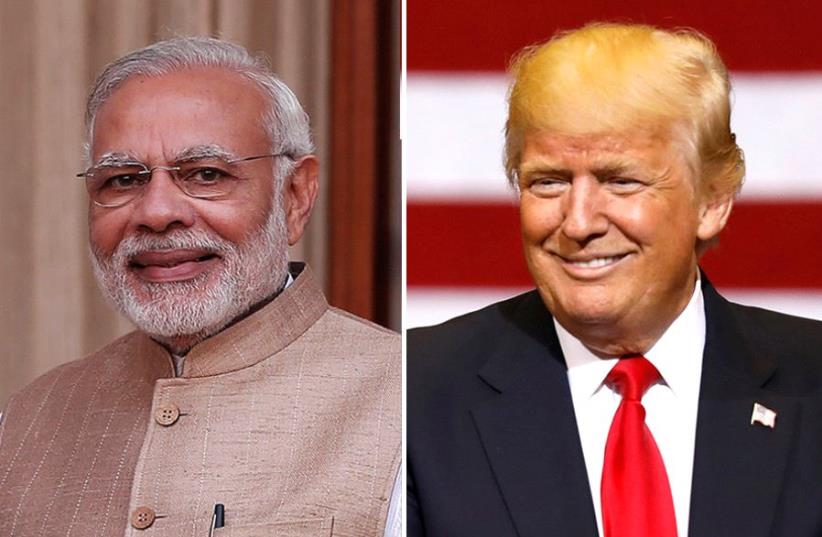 Modi and Trump (photo credit: REUTERS)
