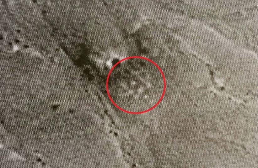 Satellite image shows a Star of David shape targeted by an Iranian missile test. (photo credit: Courtesy)