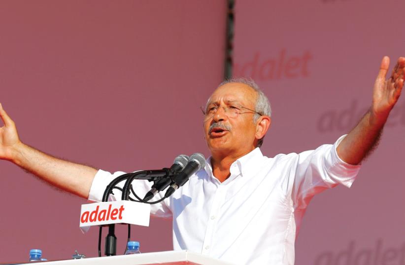 KEMAL KILICDAROGLU, leader of the opposition Republican People’s Party (CHP) (photo credit: REUTERS)