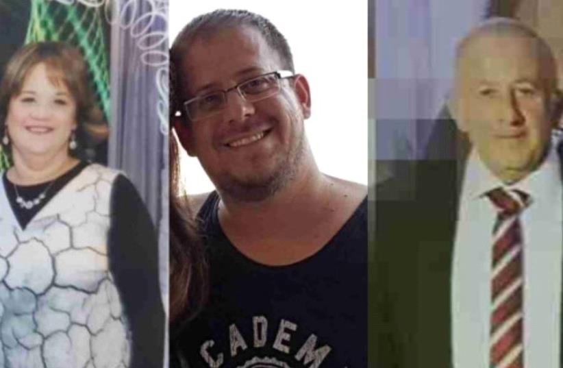 The three victims of the lethal attack in Halamish.  (photo credit: COURTESY OF THE FAMILY AND THE MUNICIPALITY OF ELAD)