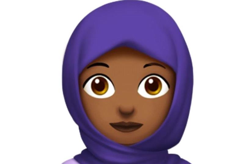 The new hijab emoji. (photo credit: APPLE)