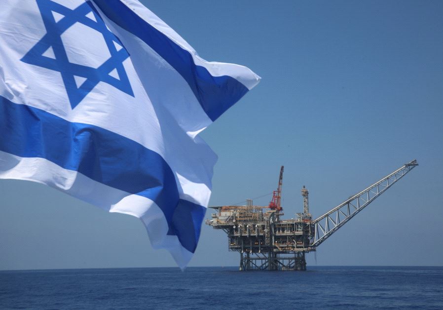 Israeli natural gas field in the Mediterranean (credit: Marc Israel Sellem)