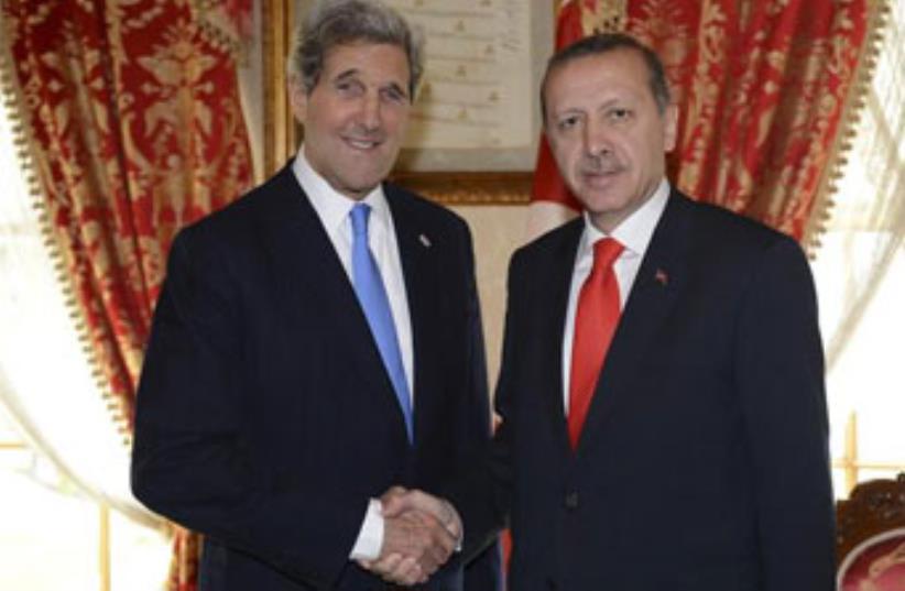 Kerry Erdogan 7.4.13 370 (photo credit: Reuters)