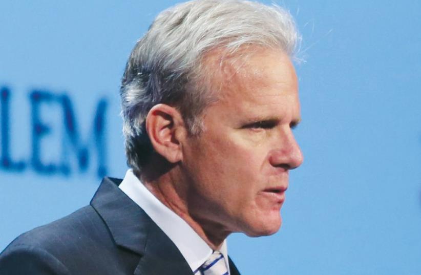 Michael Oren former ambassador of Israel to the United States, speaks during the Jerusalem Post Conference in New York in April. (photo credit: MARC ISRAEL SELLEM/THE JERUSALEM POST)