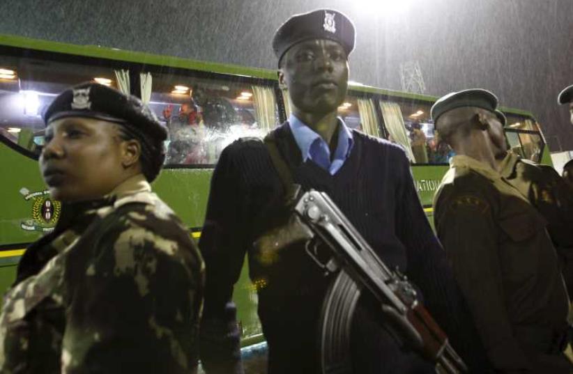 Policemen in Kenya. (photo credit: REUTERS)