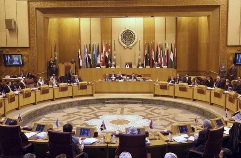 Arab leaders meet at an Arab League meeting (photo credit: REUTERS)
