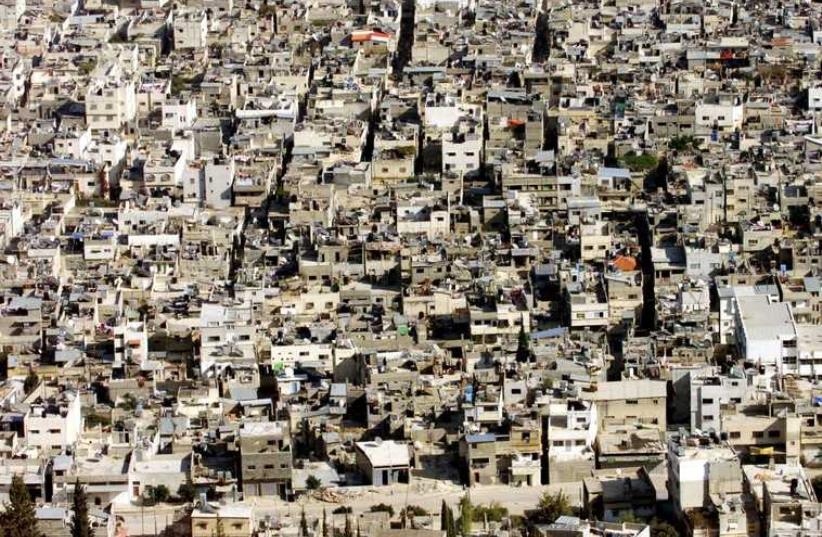 Hilltop view of the Palestinian refugee camp Balata on the edge of the West Bank city of Nablus (photo credit: REUTERS)