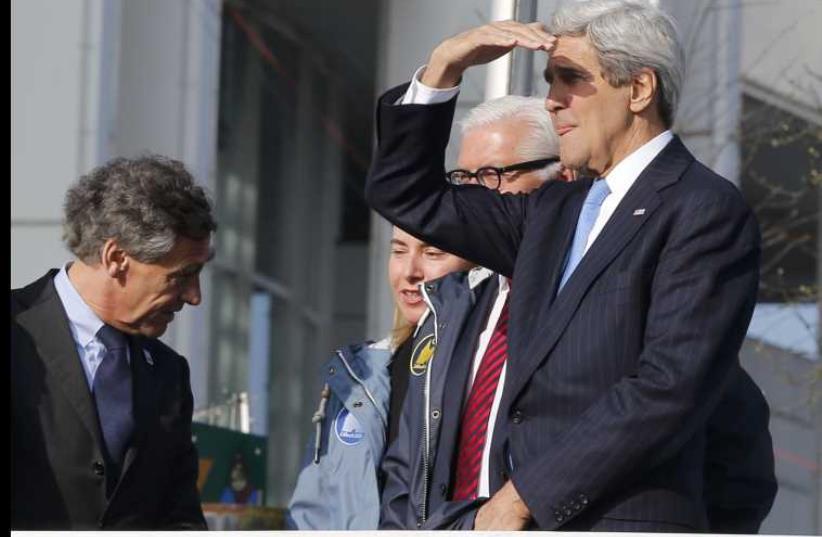 John Kerry  in the northern German city of Luebeck (photo credit: REUTERS)