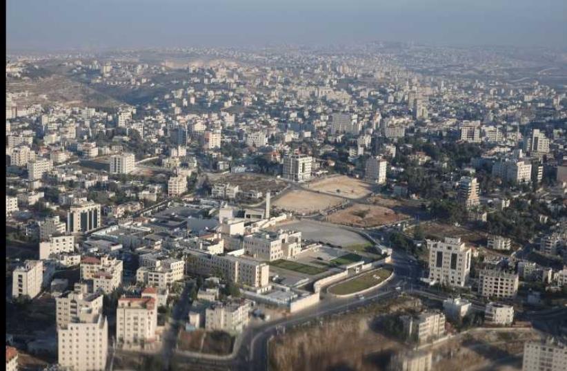 Mukataa, the headquarters of the Palestinian Authority, is seen in this aerial view of the West Bank city of Ramallah (photo credit: REUTERS)