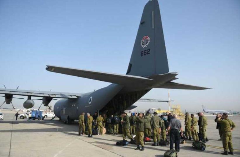 IDF rescue team heads to Nepal (photo credit: IDF SPOKESPERSON'S UNIT)
