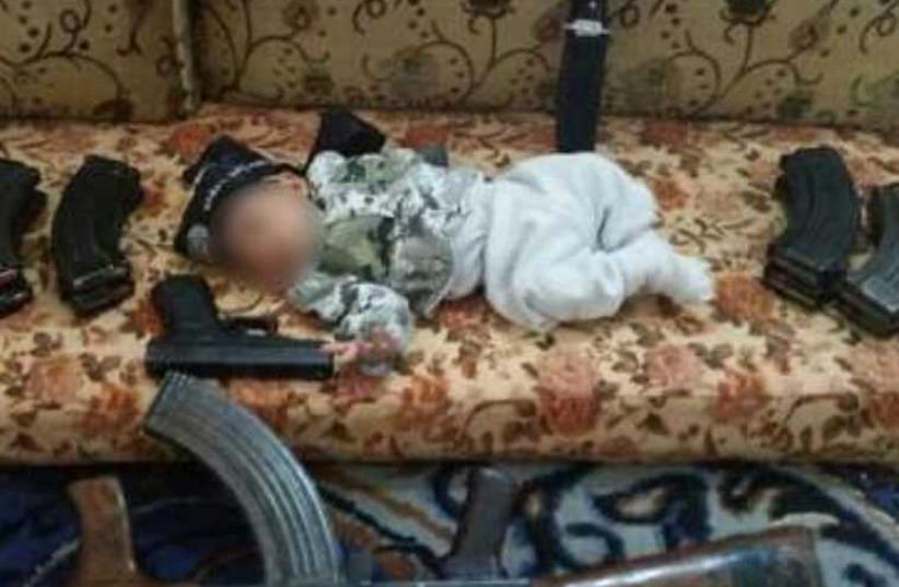 The five-month-old son of an Israeli Arab, Salah a-Din Mohameed, who joined ISIS (photo credit: TWITTER)