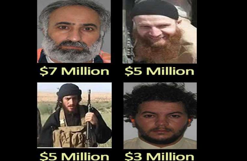 US offering millions in exchange for information leading to the ISIS leaders‏ (photo credit: STATE DEPARTMENT)