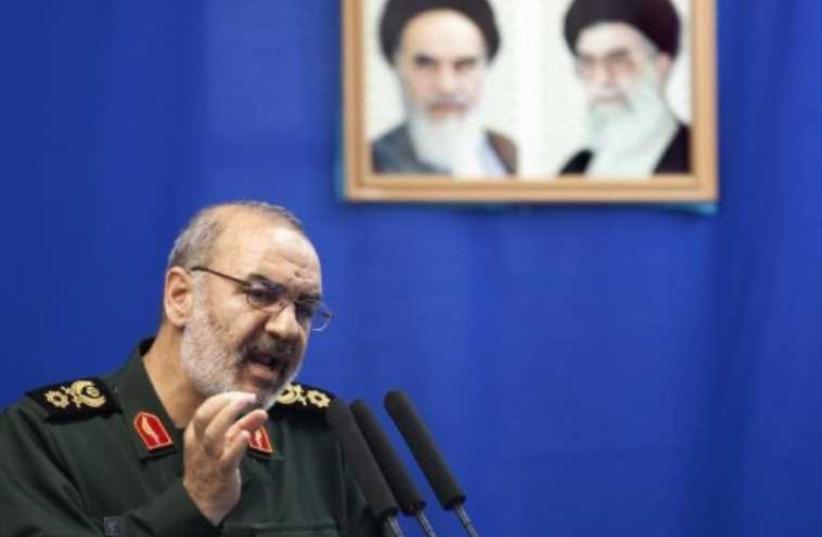 Brigadier General Hossein Salami: “They will not even be permitted to inspect the most normal military site in their dreams.” (photo credit: REUTERS)