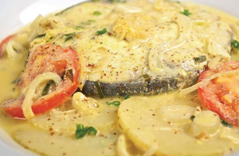 Kusuma Cooray's creamy mustard fish stew. (photo credit: UNIVERSITY OF HAWAII PRESS)