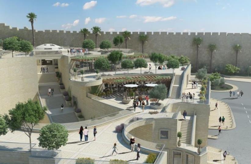 An artist's rendering of the Kedem Center. (photo credit: CITY OF DAVID)