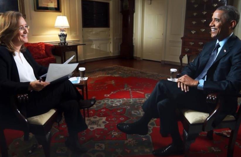 US President Barack Obama's interview on Channel 2's 'Uvda' program aired June 2, 2015‏ (photo credit: GILAD TOKATLI & RONEN MAYO)
