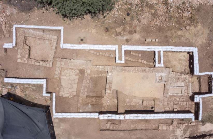 Ancient church discovered near Jerusalem (photo credit: SKYVIEW, COURTESY OF THE ISRAEL ANTIQUITIES AUTHORITY)