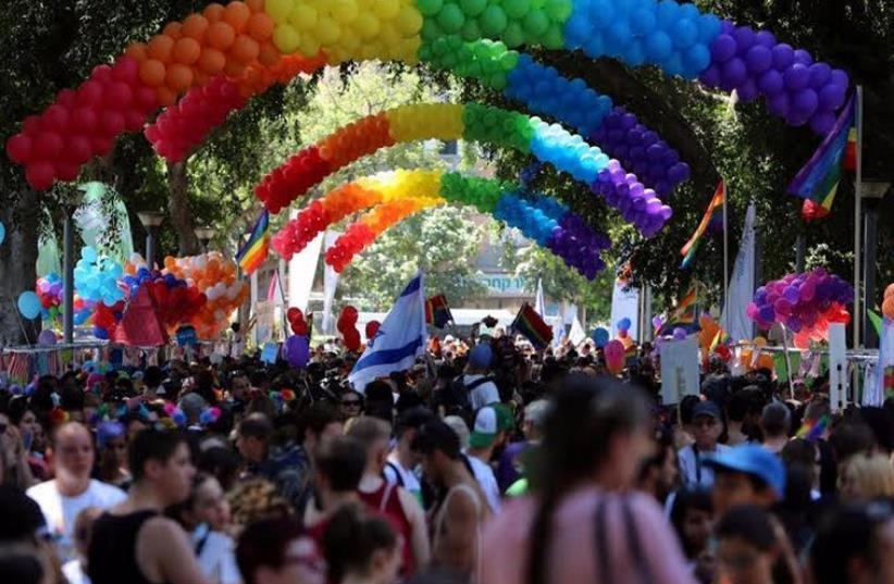 The 17th annual Tel Aviv Pride Parade kicks off from Meir Park, June 12, 2015 (photo credit: GUY YEHIELI)