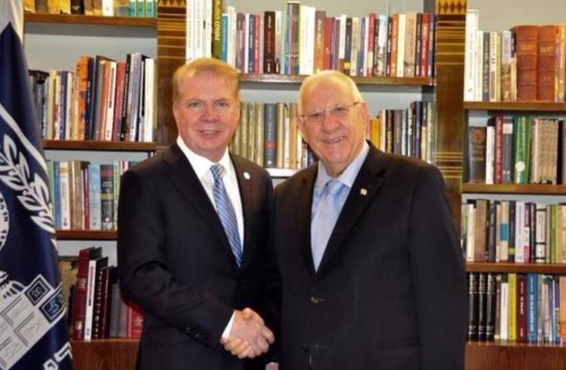 Seattle Mayor Ed Murray (left) and President Reuven Rivlin. (photo credit: TWITTER)