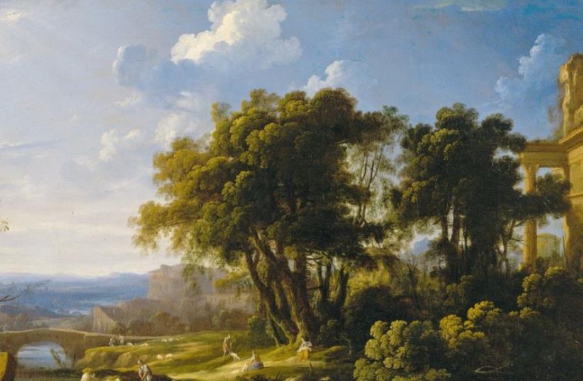 The month of June: An Italianate Landscape with Roman Ruins and Sheepshearers, 1699, oil on canvas by painter Pierre-Antoine Patel. (photo credit: PR)