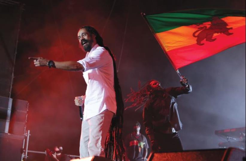 REGGAE MUSICIAN Damian Marley carries on the family tradition as he performs at the Live Park Amphitheater in Rishon Lezion (photo credit: ORIT PNINI)