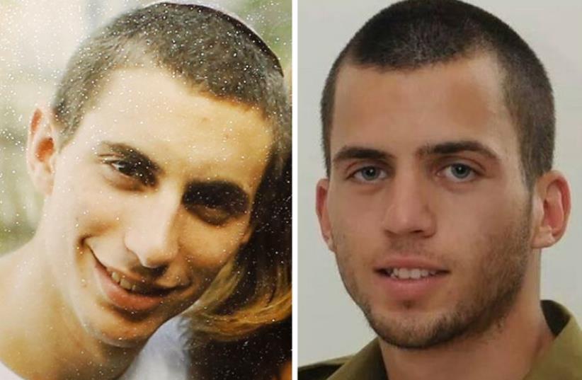 Oron Shaul and Hadar Goldin (photo credit: REUTERS,Courtesy)