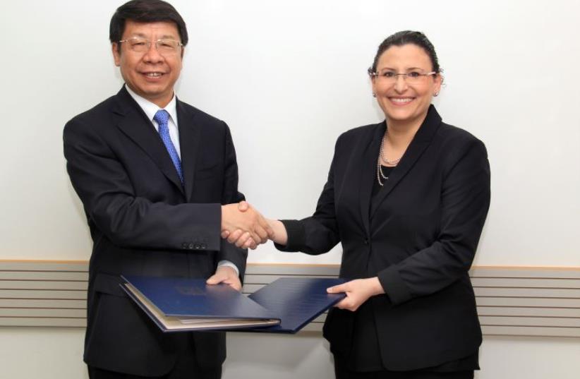 Israel and China sign finance agreement (photo credit: FINANCE MINISTRY)