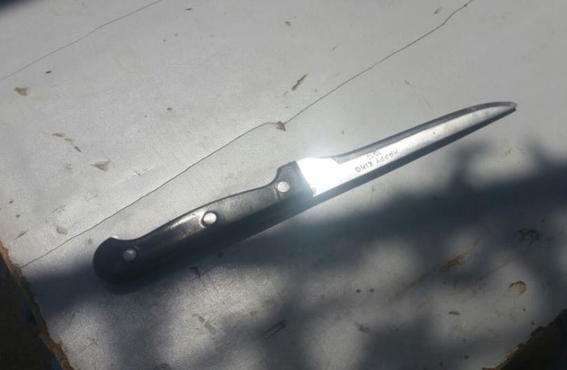 Knife used by Female Palestinian terrorist (photo credit: Courtesy)