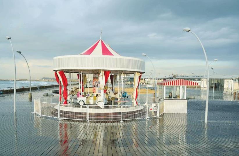 The carousel at the Tel Aviv Port; one of Troiani’s photographic works. (photo credit: MARIO TROIANI)