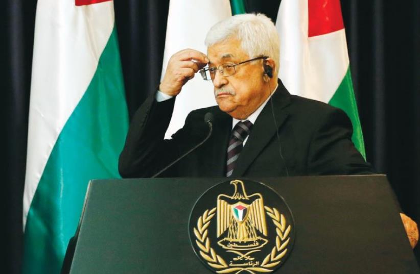 PA President Mahmoud Abbas. (photo credit: AMMAR AWAD / REUTERS)