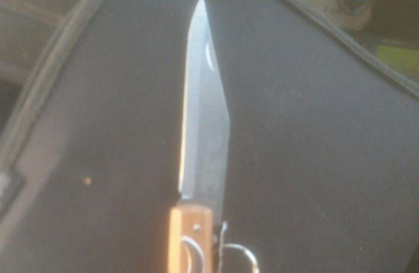 Knife belonging to young Palestinian who was detained at checkpoint. (photo credit: Courtesy)