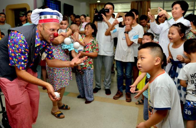 Israeli medical clowns in China (photo credit: FOREIGN MINISTRY)
