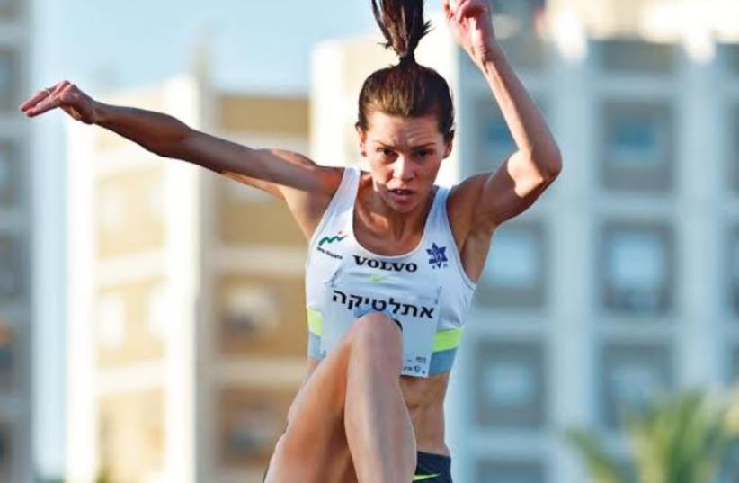Israel’s triple-jumper Hanna Knyazyeva-Minenko (photo credit: TIBOR JAGER)