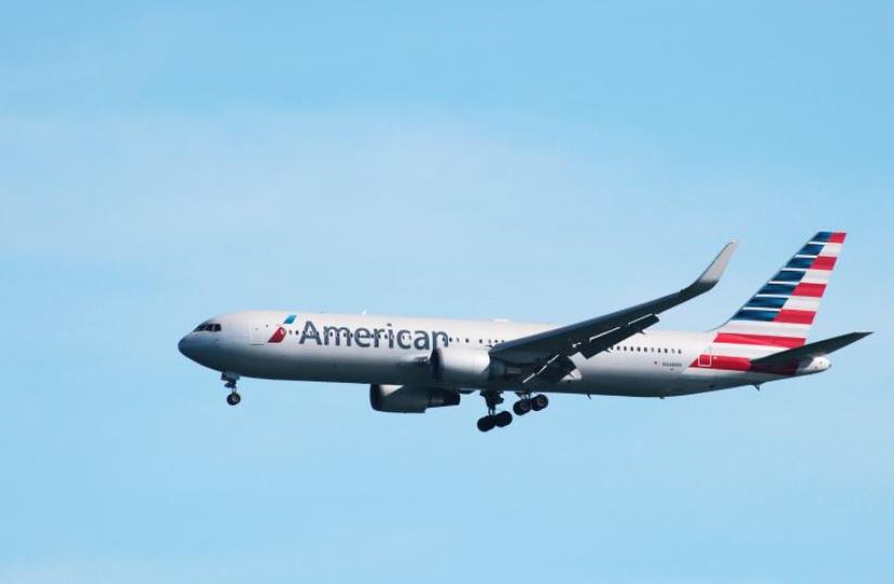 An American Airlines plane in flight (photo credit: REUTERS)