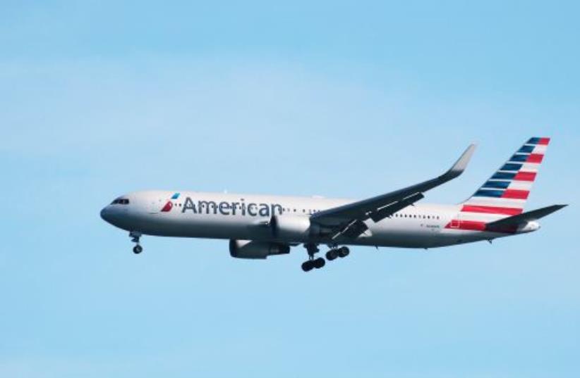 An American Airlines plane in flight (photo credit: REUTERS)