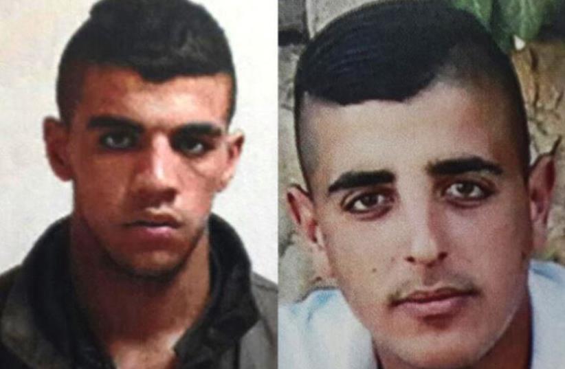Mohammad Hussam Said Kirash and Wassim Mohammed Salah, two of the suspects arrested by the Shin Bet (photo credit: SHIN BET)